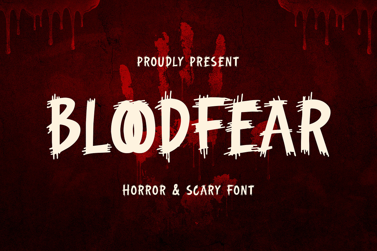 Bloodfear - Horror and Scary Font, a Handwritten Font by Typefactoryco (Photo 1 of 8)