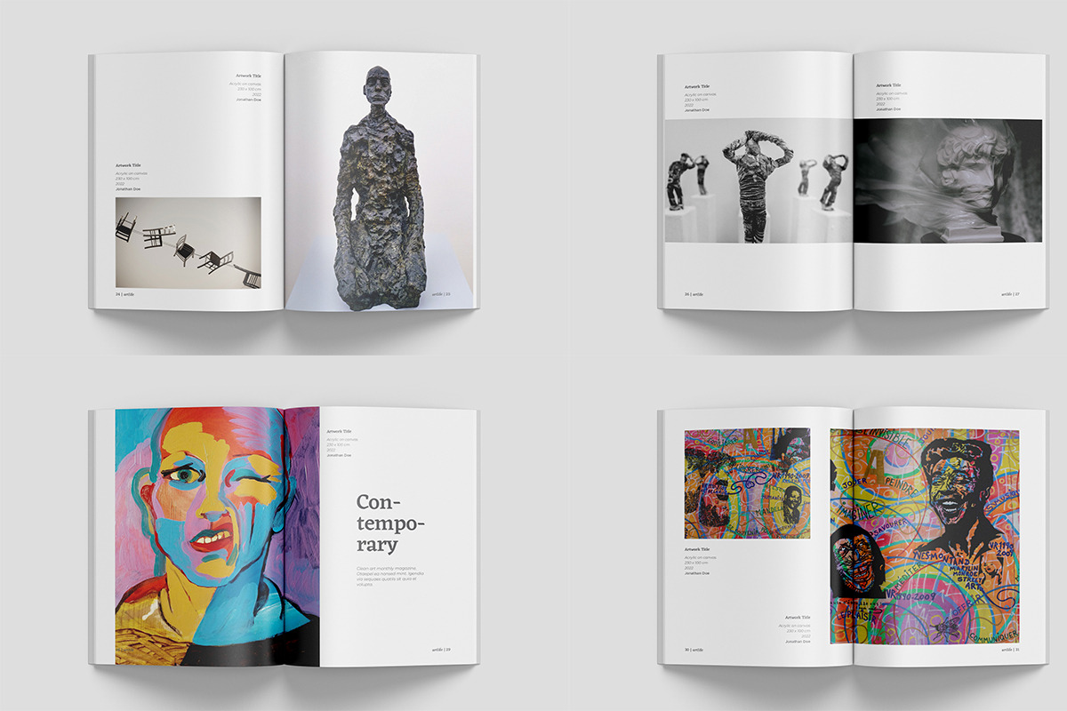 A5 Art Exhibition Catalog, a Magazine Template by Bookrak Graphic Design (Photo 9 of 12)