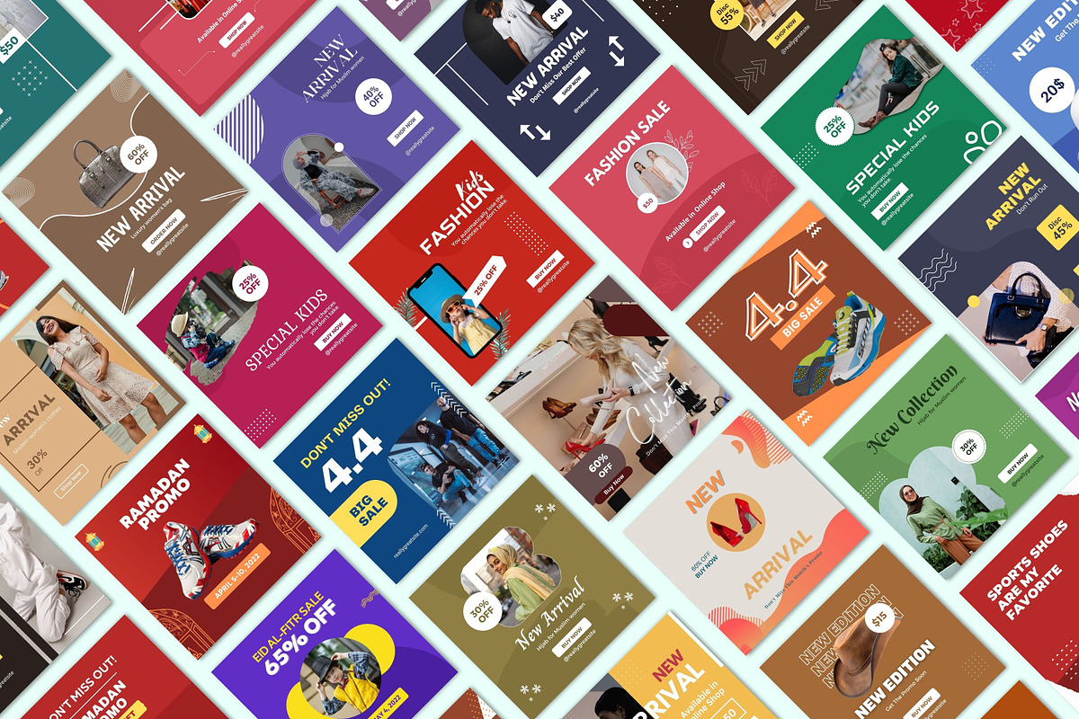 Fashion Sale Content Instagram Posts, a Social Media Template by emcrea (Photo 6 of 9)