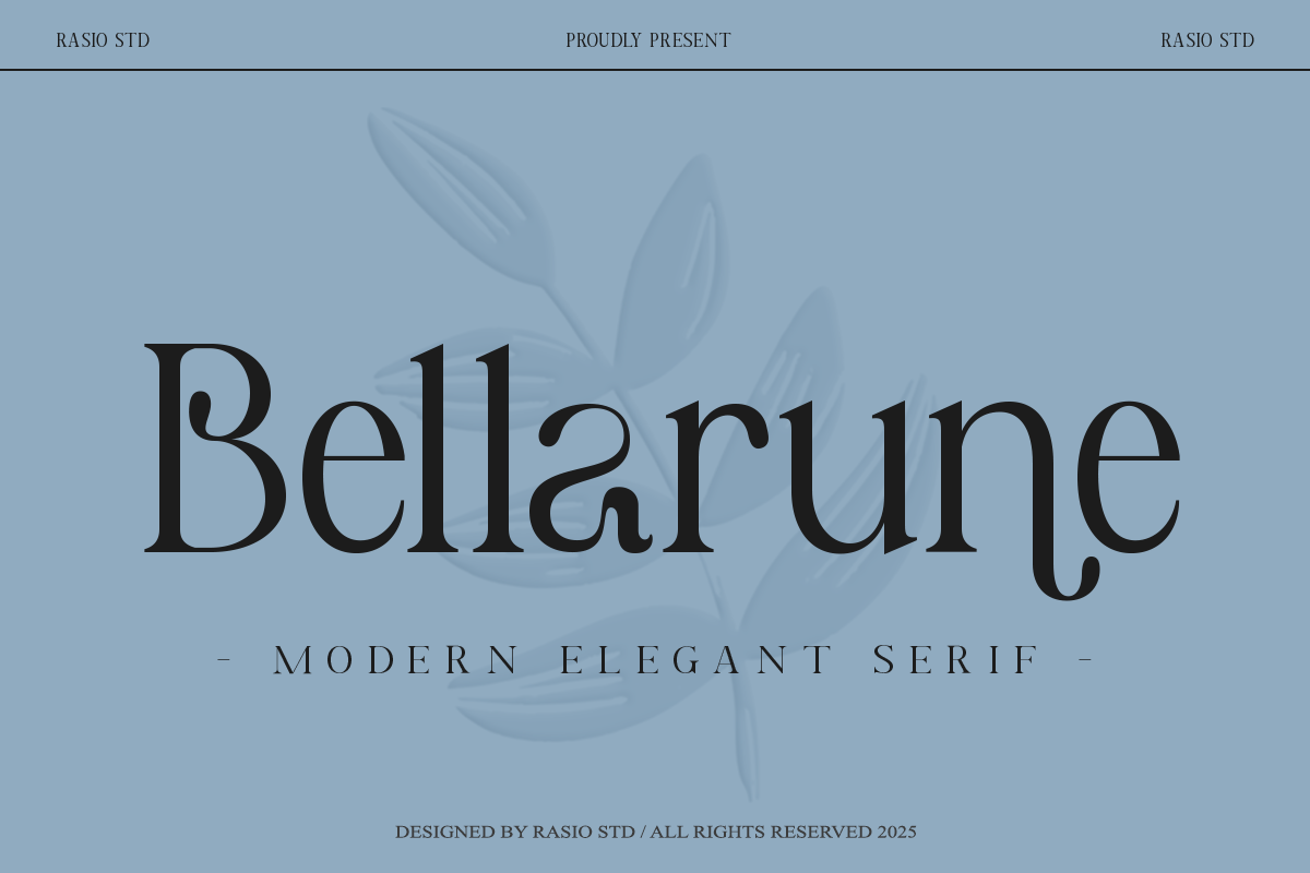 Bellarune Modern Elegant Serif Font, a Serif Font by Rasio Studio (Photo 9 of 9)