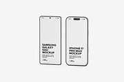 iPhone 17 & Samsung S26 Phone Mockup, an iPhone Mockup by UnicDesign (Thumbnail 4 of 9)
