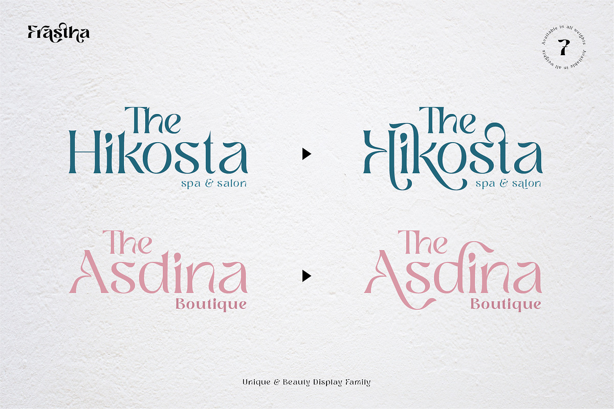Frastha - Unique Display Serif Font, a Font by Ekahermawan (Photo 4 of 15)