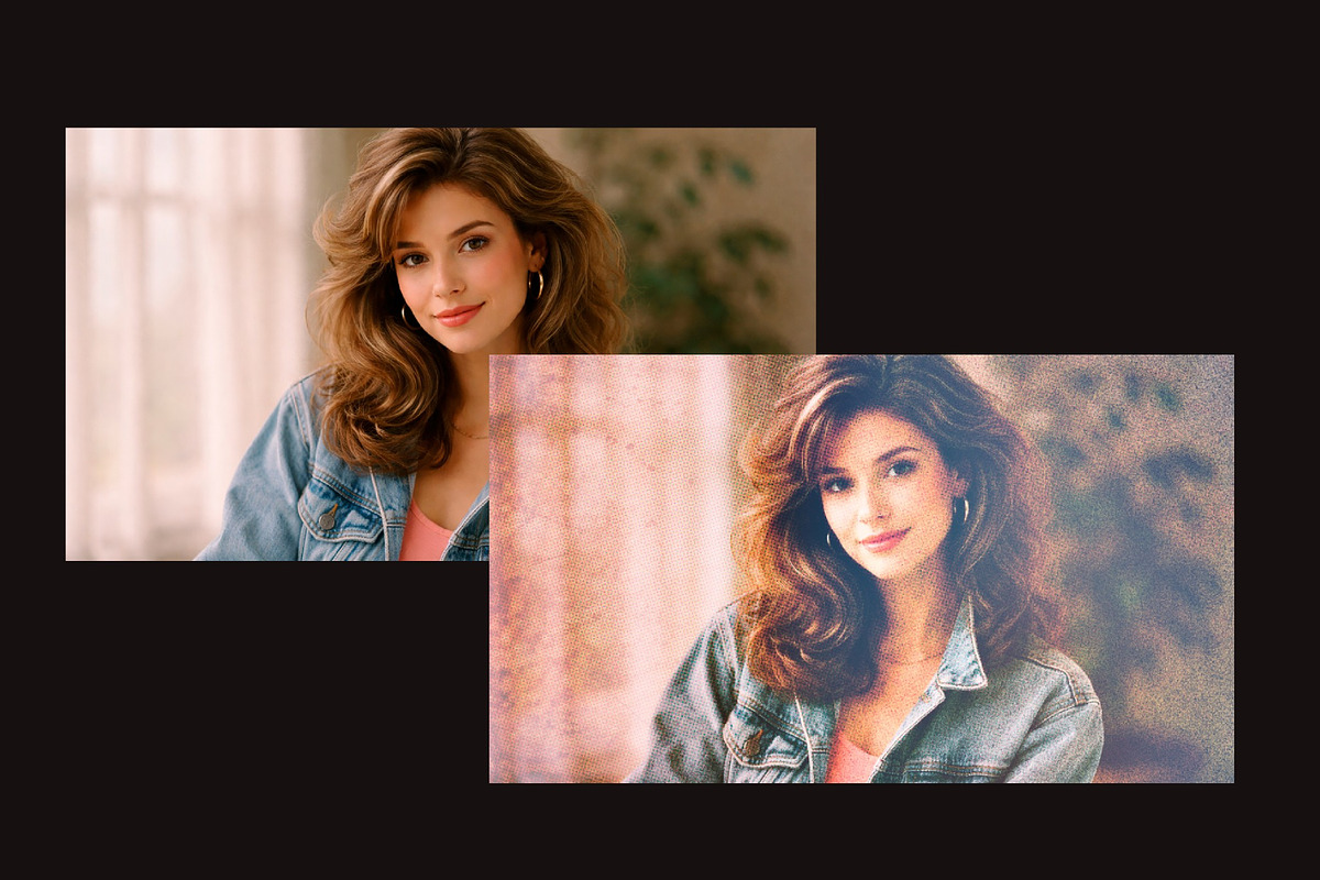 Halftone Retro Portrait Photo Effect, a Brushes & More by studiogstock (Photo 2 of 2)