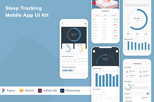 Sleep Tracking Mobile App UI Kit