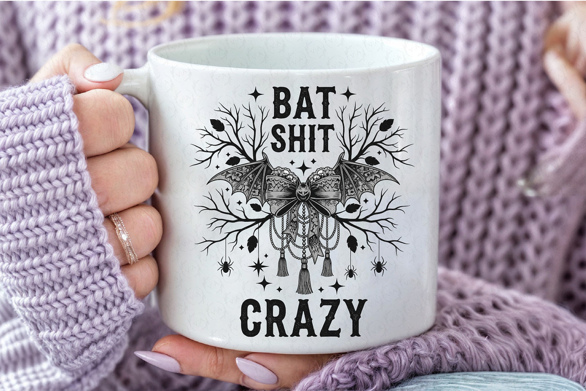 Bat Bow Crazy PNG, Funny Halloween, an Illustration by Craft Nest (Photo 4 of 6)