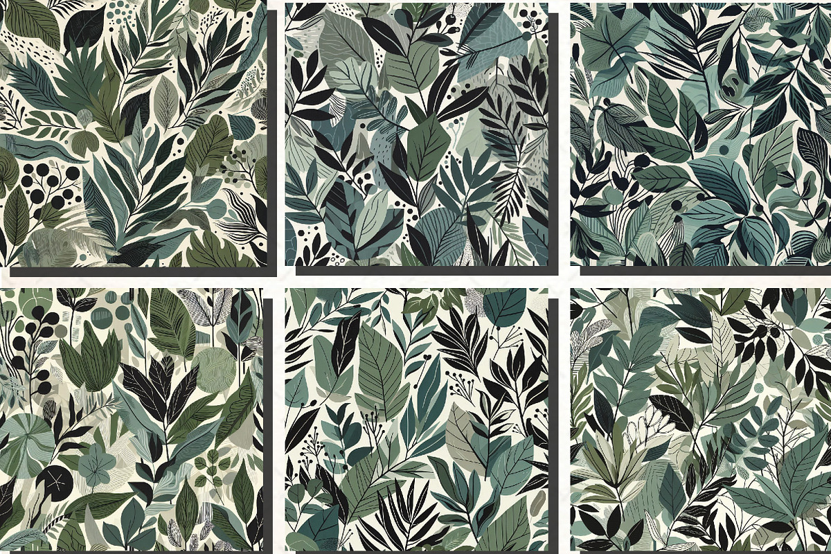 Bold Modern Botanical Pattern, a Background Graphic by DreamCafeArt (Photo 5 of 5)