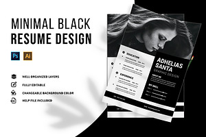 Minimal Black CV & Resume