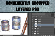Vintage Factory Graphic Set, a Texture Illustration by WBS Design (Thumbnail 5 of 5)