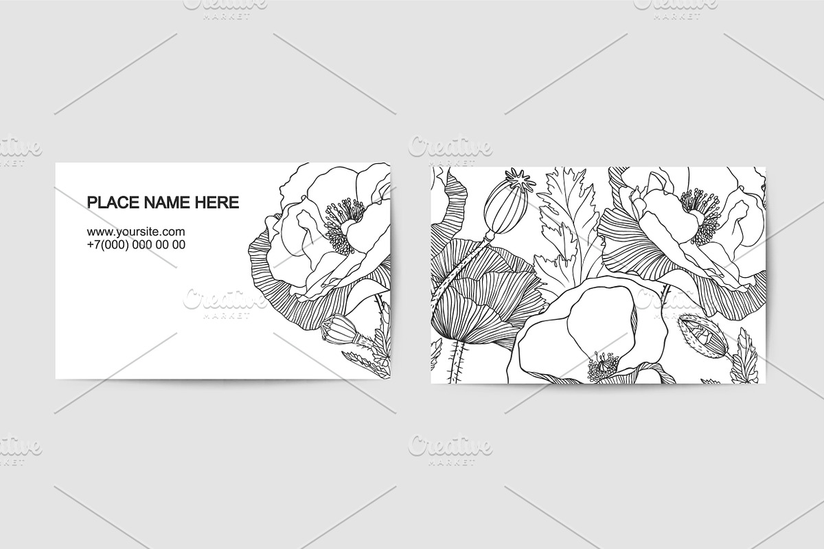 Linear poppy vector collection, an Object Graphic by Crazy nook