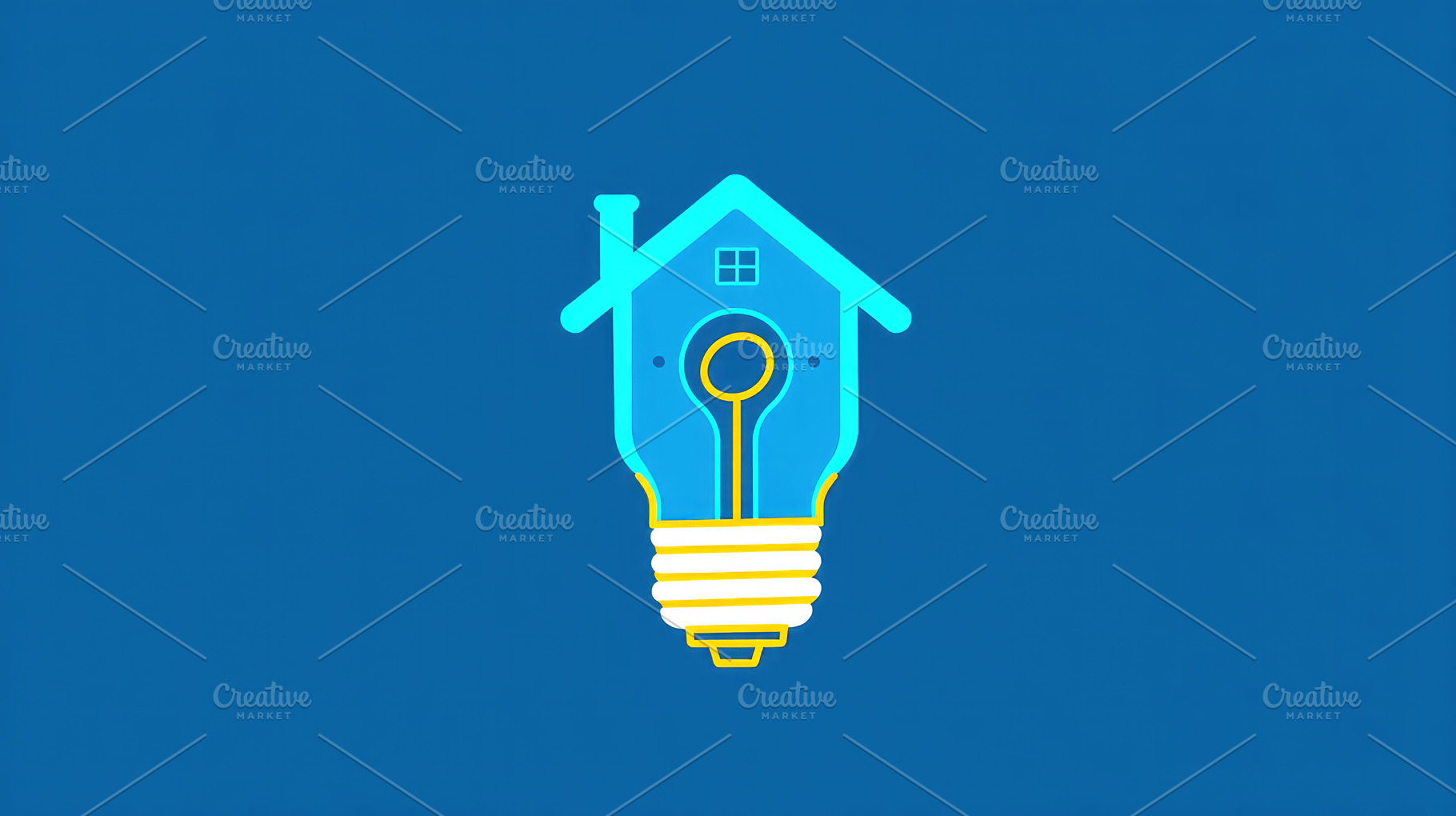 Smart home concept with a light bulb, a Business Photo by Perpis