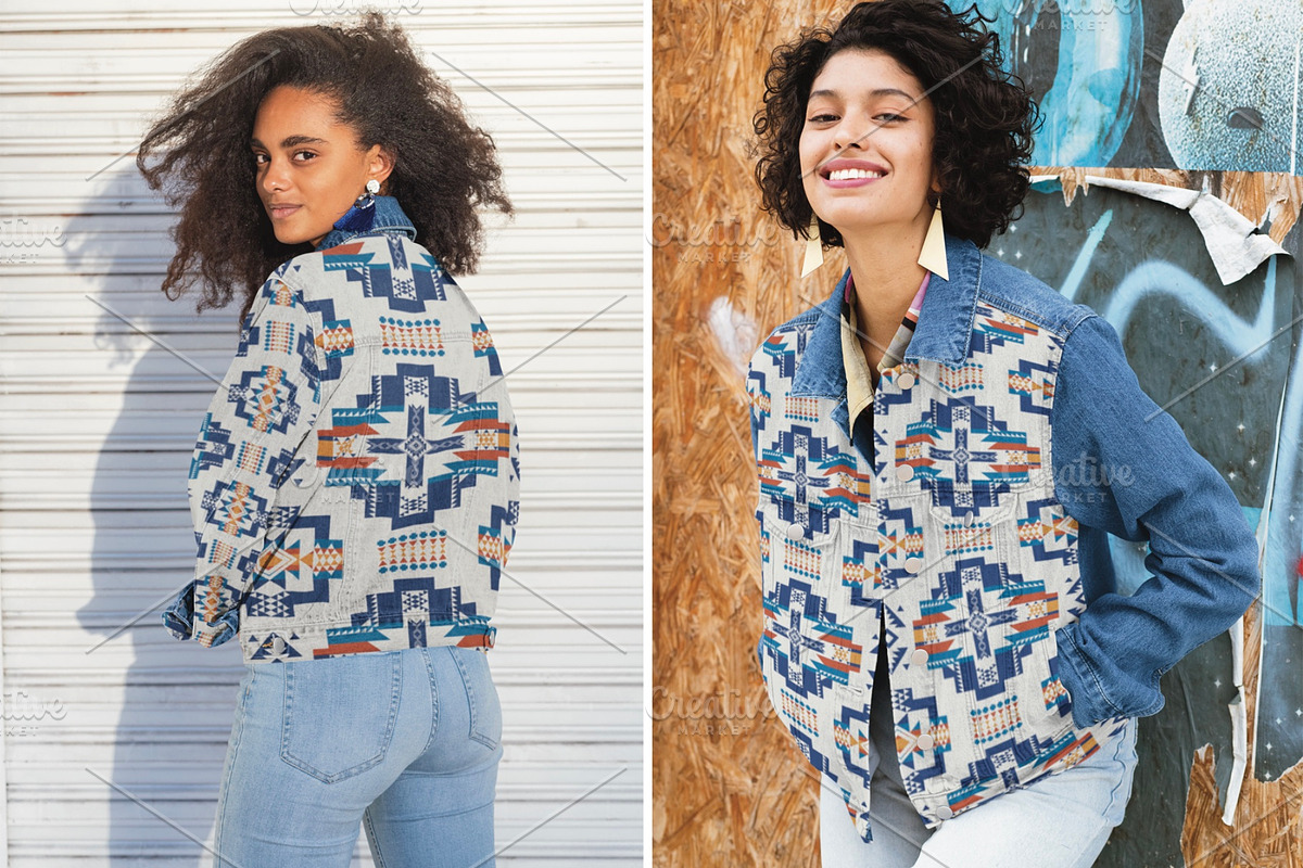 Blue Native Southwest Pattern, a Pattern Graphic by PPEthnicDecorPattern (Photo 5 of 10)