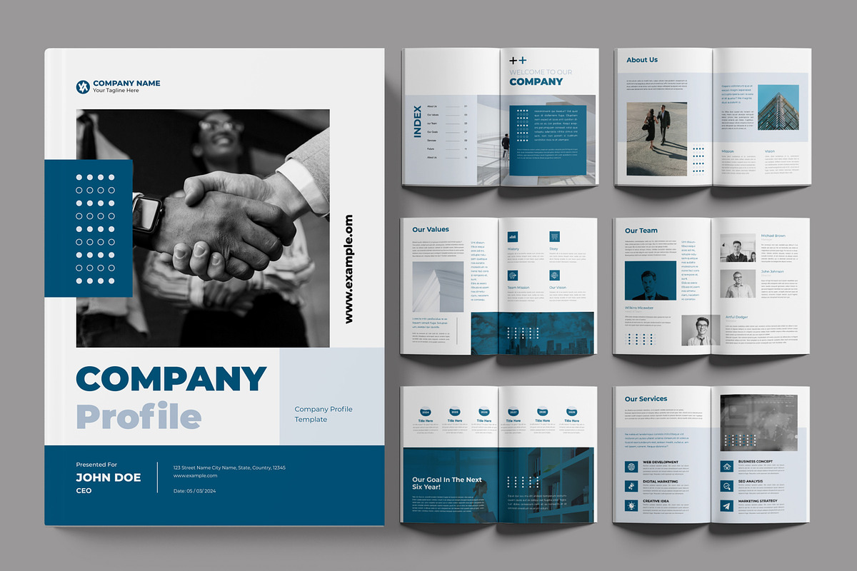 Company Profile Layout, a Brochure Template by ContestDesign (Photo 1 of 4)
