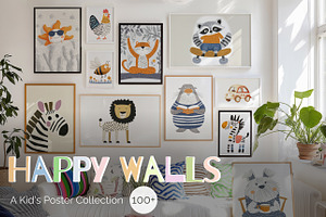 Nursery Wall Art Kids Room Prints, a Background Graphic by NikiArts