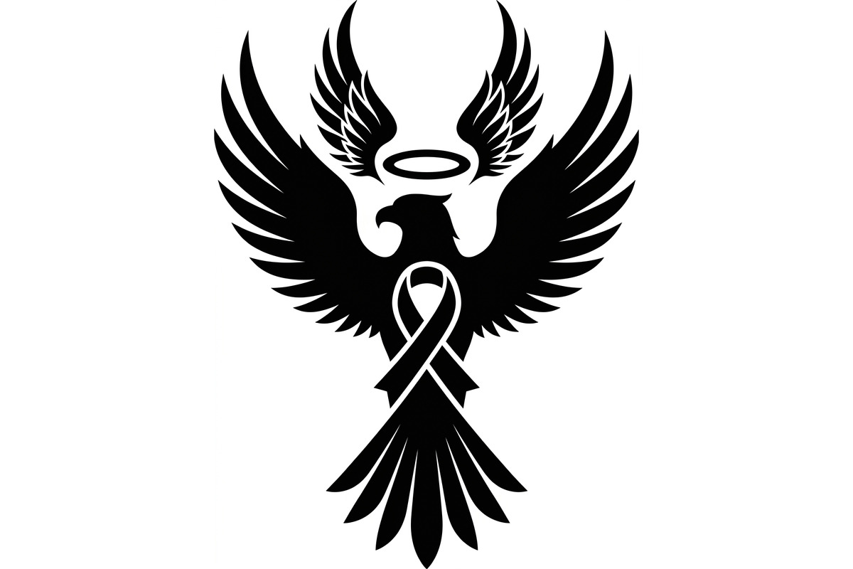 Breast Cancer Angel Eagle SVG, a Seasonal Illustration by balal (Photo 7 of 11)