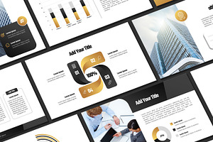 Black and Gold Powerpoint Template, a Presentation Template by SKY CREATION