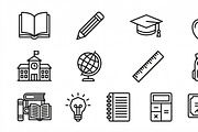 Bundle vector Education Icon Set, an Outline Icon by adenpinkstore (Thumbnail 9 of 12)