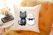 Ghost with Cat Clipart, an Illustration by Sublimation Artist (Thumbnail 6 of 6)