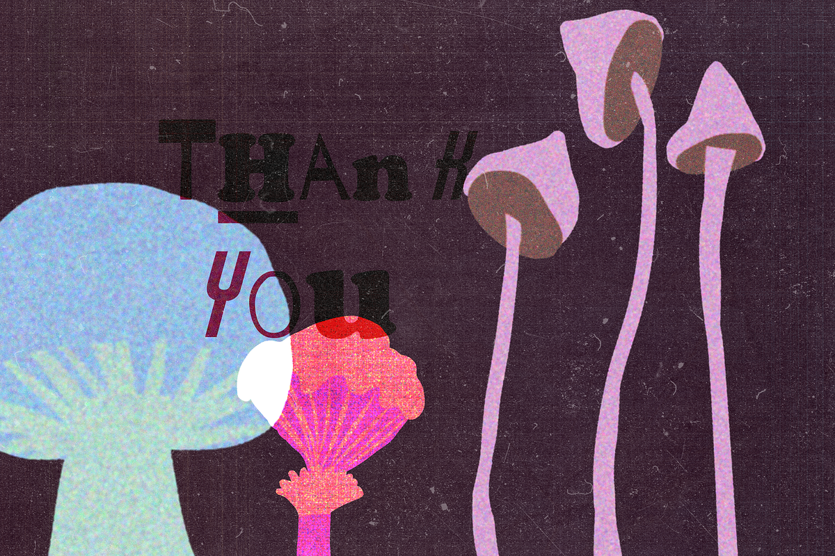 Grainy Surreal Mushrooms set, a Decorative Illustration by Paper Cherry (Photo 12 of 12)