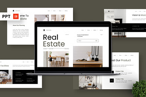 Real Estate - House Powerpoint, a Presentation Template by Deepslide Studio