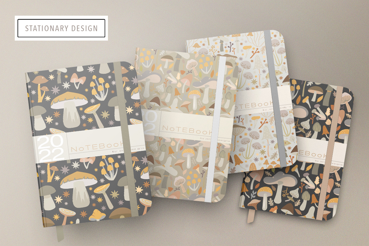 Mid Century Modern Mushrooms, an Object Illustration by Jennadesigns (Photo 13 of 16)