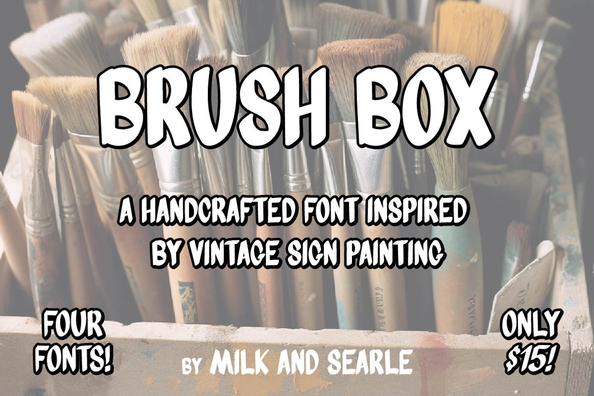 Brush Box - By Milk and Searle, a Handwritten Font by Milk and Searle (Photo 1 of 5)