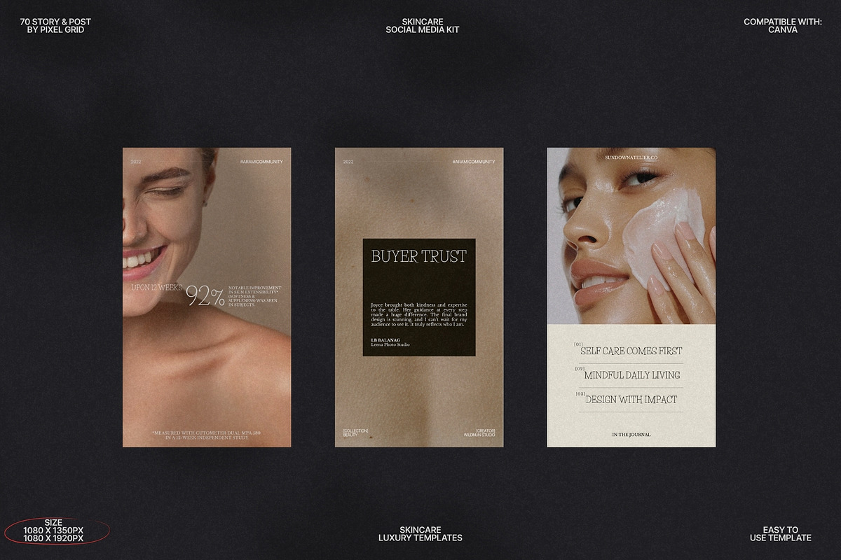 Skincare Social Media Kit Canva preview 7