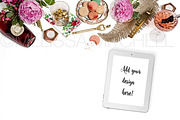Pink Champagne Styled Mockup #26, an iPhone Mockup by MMStyledStock (Thumbnail 1 of 3)