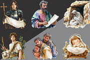 Cute Christian Figures Clipart, an Illustration by Black Bird Studio (Thumbnail 5 of 6)
