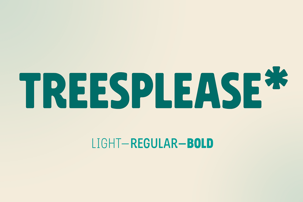 TreesPlease, a Sans Serif Font by Studio Dot by dot (Photo 1 of 6)