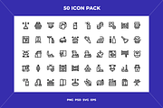 House keeping icons, an Outline Icon by Wencory (Thumbnail 1 of 2)