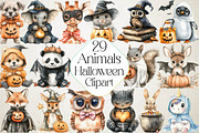 Cute Halloween Animals Clipart, an Illustration by DreamPrint404 (Thumbnail 1 of 5)