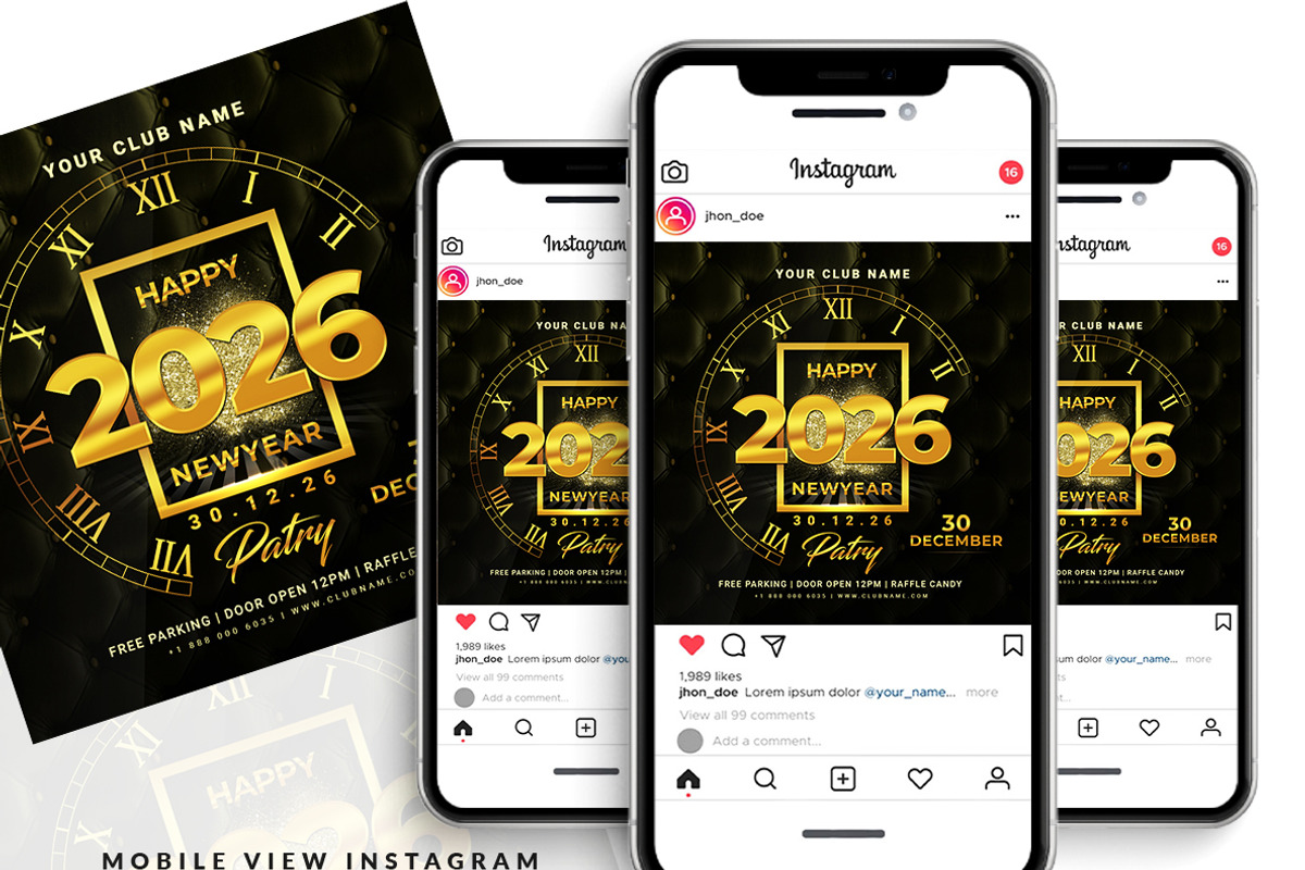 New Year Flyer, a Flyer Template by AfzaalGraphics (Photo 2 of 2)