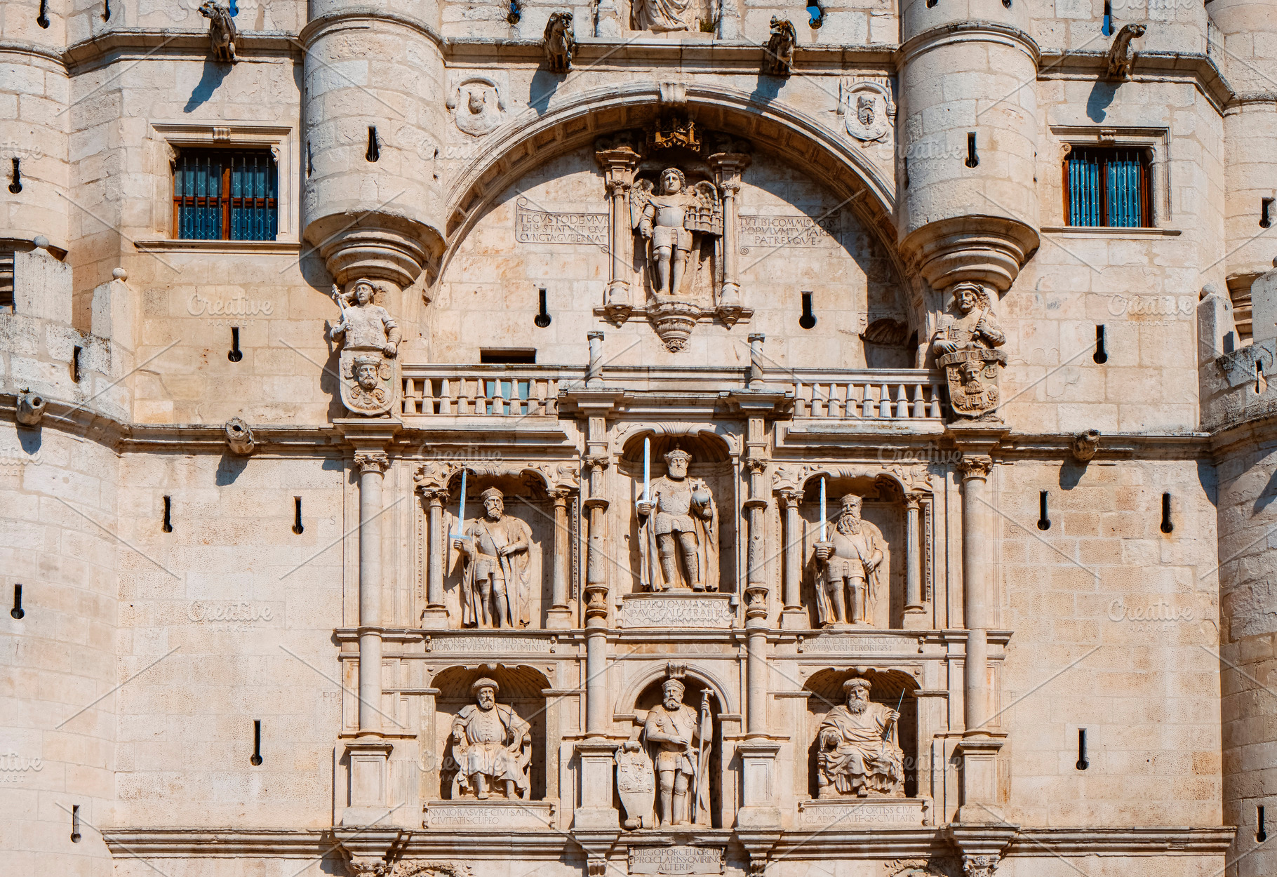 detail of the Arco de Santa Maria in Burgos, Spain, a Photo by Nito