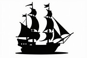Classic Sailing Ship Vector Bundl, an Object Graphic by hafijul (Thumbnail 11 of 11)