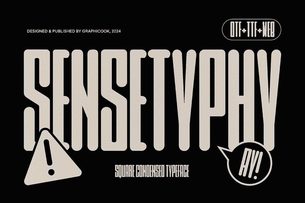 Sensetyphy, a Sans Serif Font by graphicook (Photo 1 of 10)