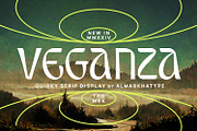Veganza – Quirky Display Font, a Sans Serif Font by Almarkhatype (Thumbnail 1 of 11)
