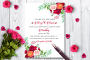 Floral Wedding Invitation cards, an Invitation Template by Design with Qurat (Thumbnail 3 of 3)