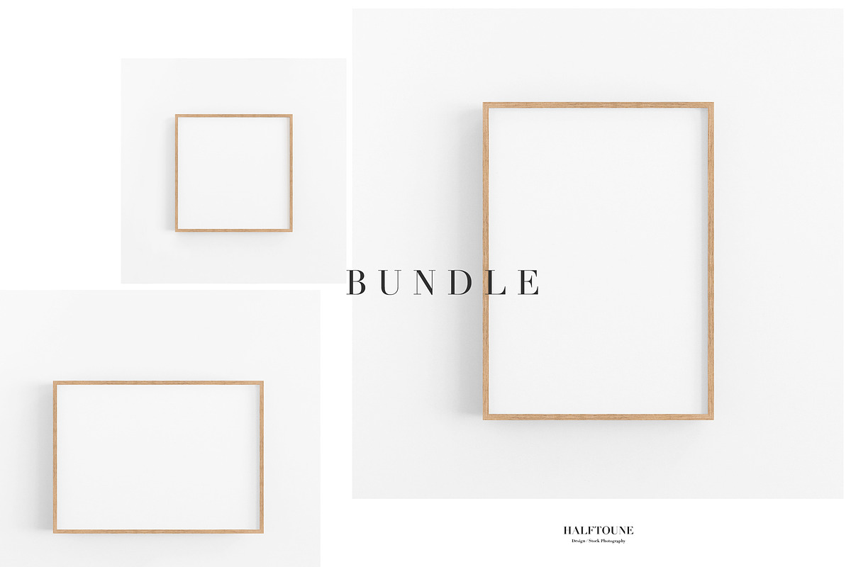 Customizable Frame Mockup Bundle, a Mockup by HALFTOUNE (Photo 1 of 9)