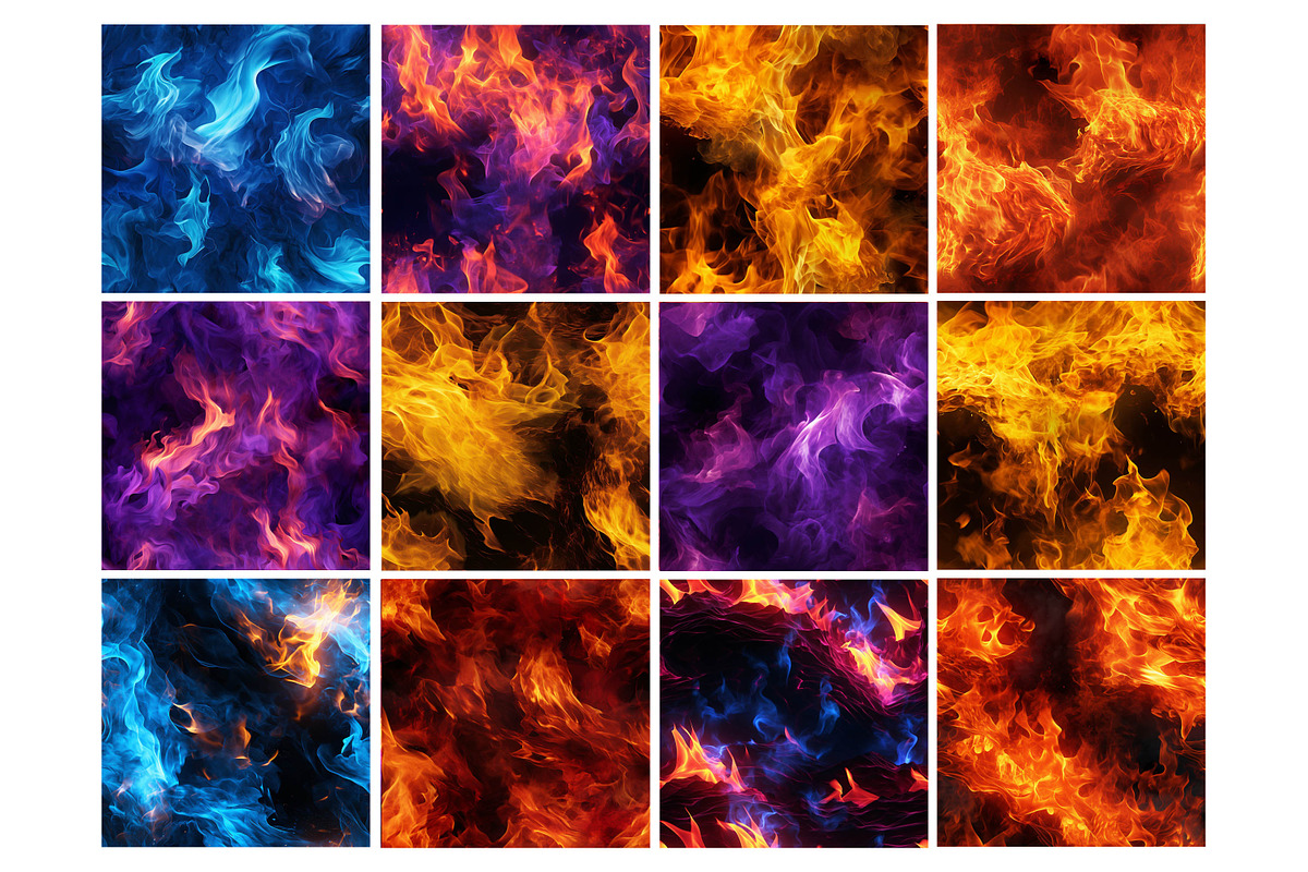 Fire Flame Seamless Pattern, a Pattern Graphic by Forhadx5 (Photo 5 of 13)