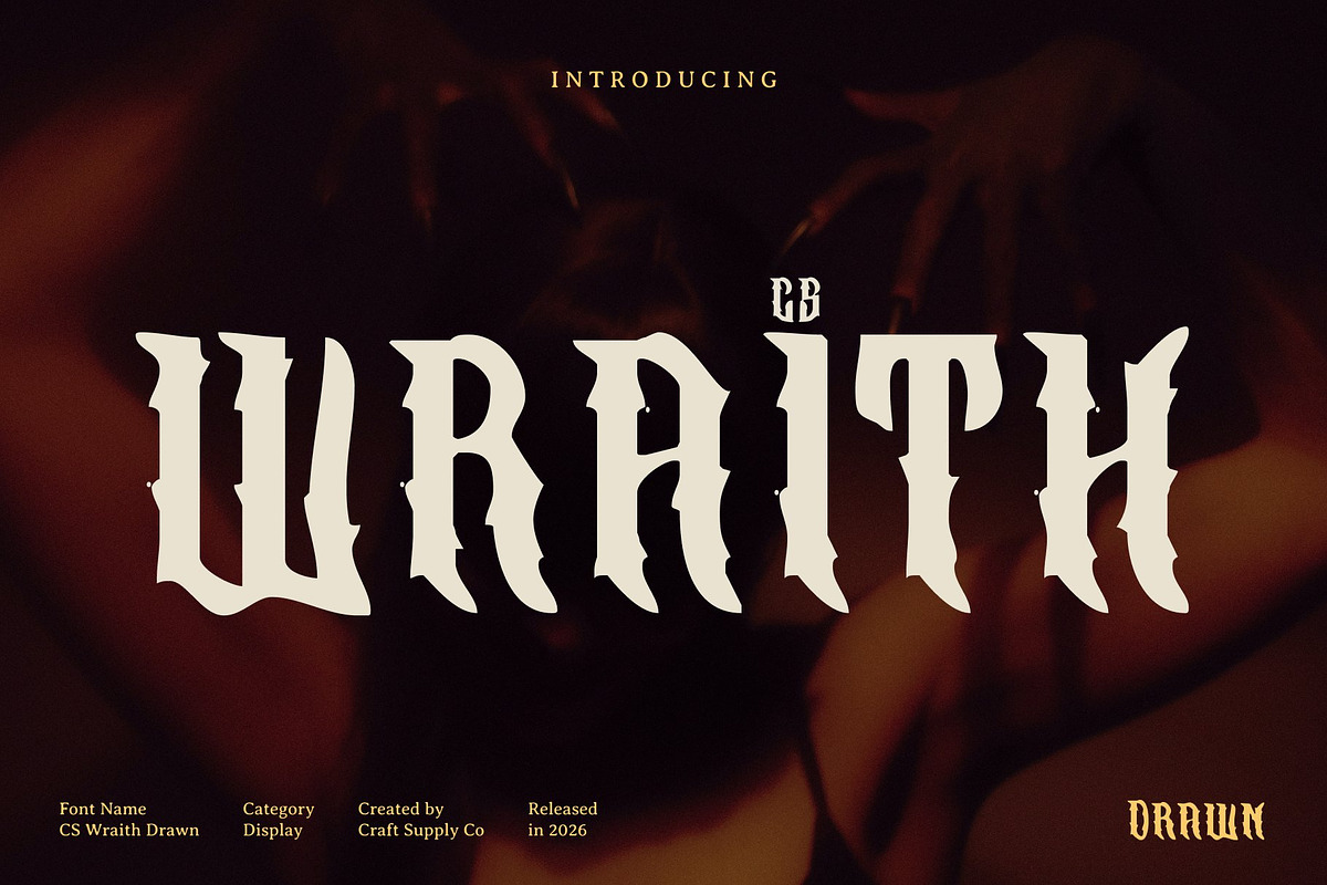 CS Wraith Drawn, a Blackletter Font by Craft Supply Co. (Photo 1 of 8)