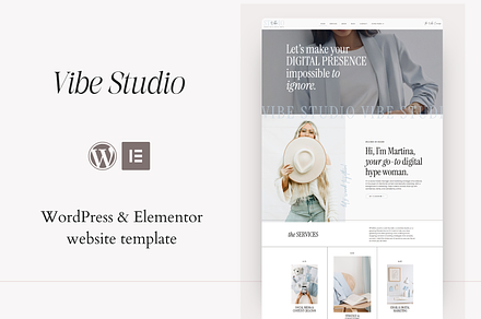 VibeStudio |WordPress, Elementor pro, a WordPress Template by DesignWithCris