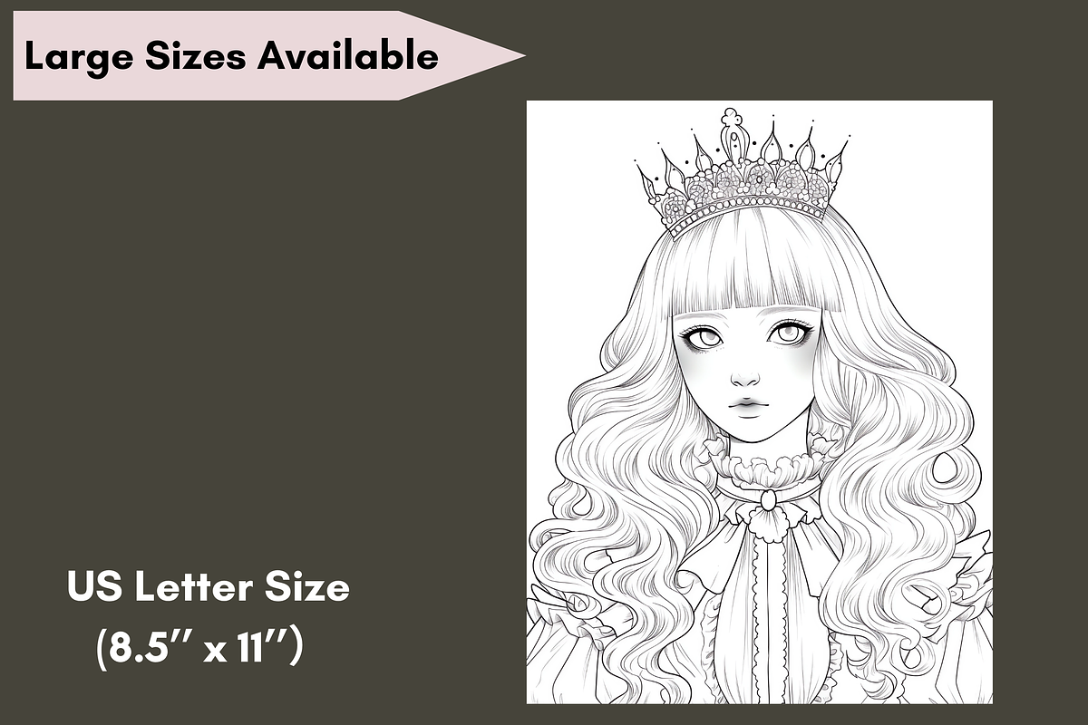 Princess Coloring Pages for Kids, a Brochure Template by LA Design (Photo 9 of 10)