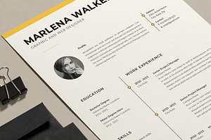 Resume Template Marlena