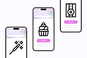 50 Birthday Party Icons, an Outline Icon by Side Project (Thumbnail 5 of 7)