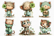 Whimsical St Patrick's Day Cat PNG, an Illustration by Craft Nest (Thumbnail 5 of 11)