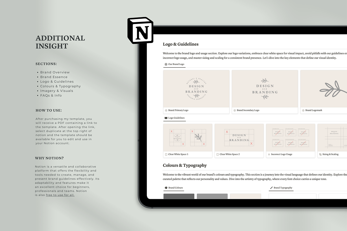 Notion Brand Guidelines Template, a Templates & Theme by Swyn.Studio (Photo 10 of 10)