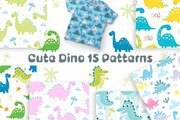 Cute Dino! Dinosaur Patterns., a Pattern Graphic by Irene_Boiko_ART (Thumbnail 1 of 4)