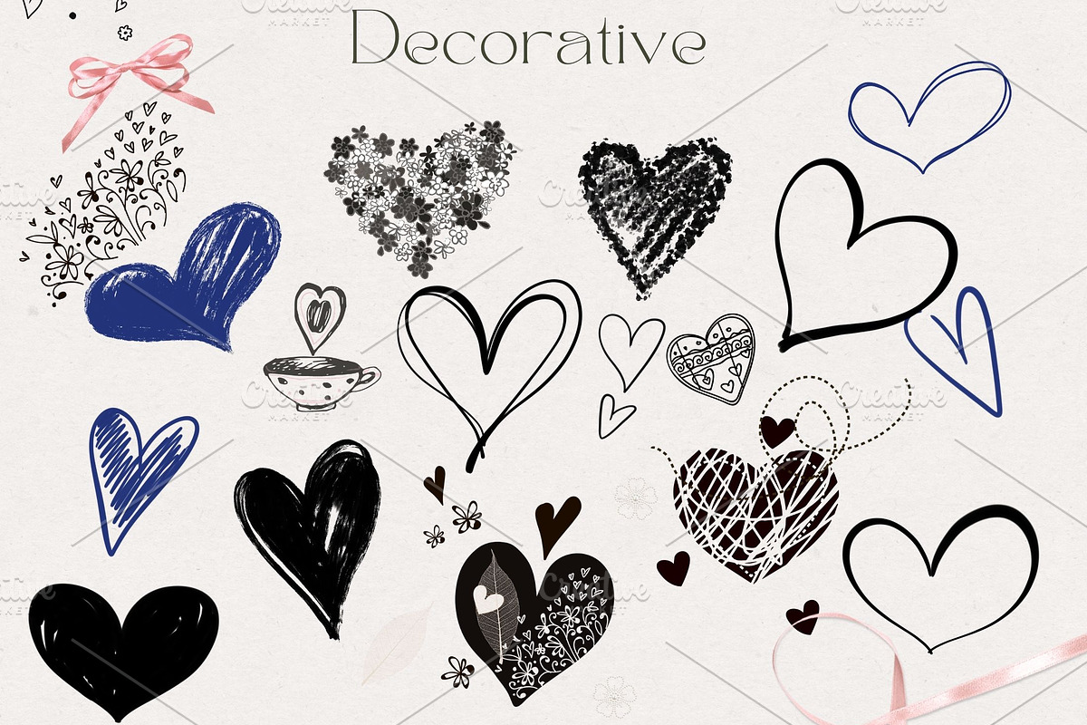 Valentine Hearts Collection, an Object Illustration by Alisa Mikibith Art (Photo 6 of 9)