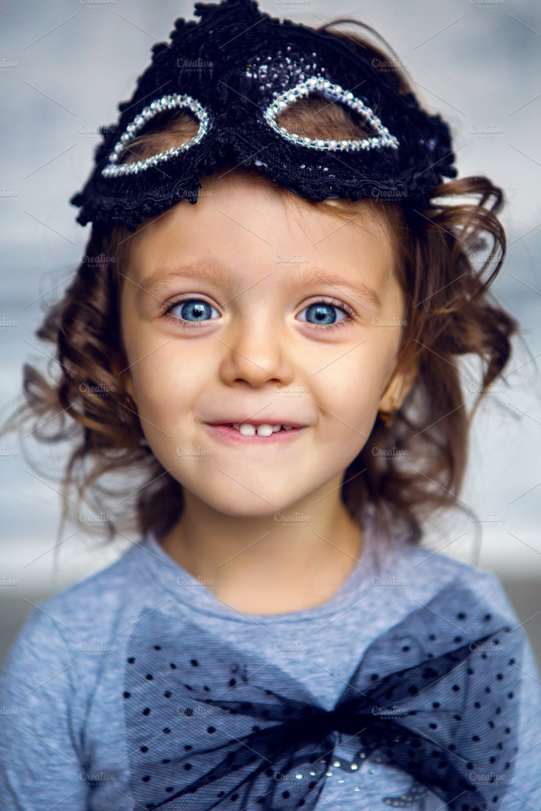 Portrait of a little girl 2 years in a studio containing girl, child, and kid, a Person Photo by SaulichPhoto
