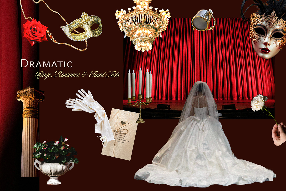 Curtain Call — Opera Collage Kit, an Object Graphic by Anzhelika (Photo 3 of 10)
